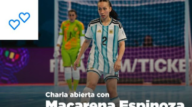 Macarena Espinoza ofrecerá una charla abierta y entrenará con las infancias de Ushuaia