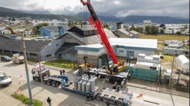 La Provincia incorporó un nuevo transformador de potencia al sistema eléctrico de Ushuaia