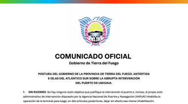 Se emitió un comunicado oficial sobre la intervención del Puerto de Ushuaia