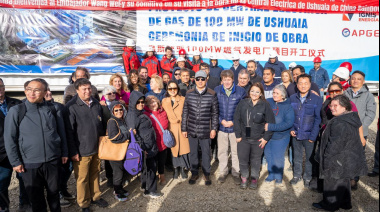 El Gobernador Melella recorrió junto al embajador de china y su comitiva la obra de la nueva usina en Ushuaia