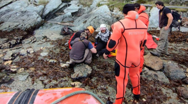 Prefectura asistió a una mujer lesionada en Bahía Lapataia