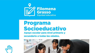Se abren las inscripciones al programa de apoyo escolar “Filomena Grasso”