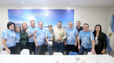 Se recibió a la Escuela Municipal de Newcom +50 mixto que representará a Ushuaia en Comodoro Rivadavia