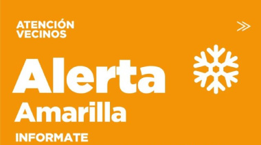 Alerta amarilla por nevadas para la tarde y noche de este lunes