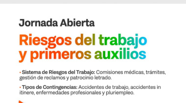 Jornada abierta sobre riesgos del trabajo y primeros auxilios