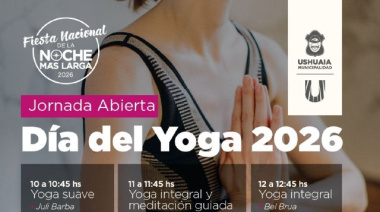 La Municipalidad de Ushuaia invita a celebrar el Día Internacional del Yoga con una jornada abierta y gratuita