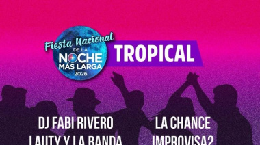 La “Noche Tropical” llega este sábado 20 al centro cultural Esther Fadul