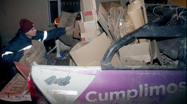 Se llevó adelante la recolección de cartón en los centros comerciales de la ciudad