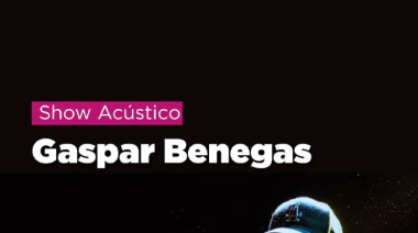 Gaspar Benegas presentará este domingo un show acústico en el medio caño