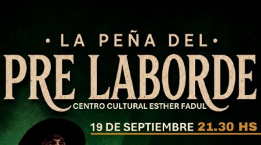 “Peña del Prelaborde” este sábado 19 de septiembre en el Centro Cultural Esther Fadul