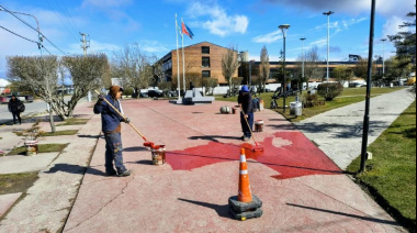 Continúa con trabajos de mejoramiento urbano en distintos sectores de Ushuaia