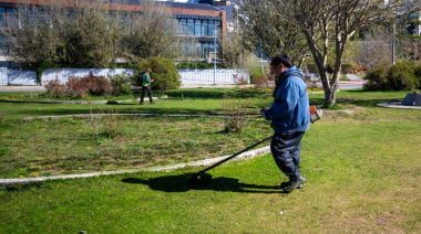 Tareas de mantenimiento en los espacios verdes de la ciudad