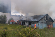 Bomberos debieron intervenir en el incendio en un galpón sin servicios