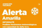 Alerta amarilla por nevadas para la tarde y noche de este lunes