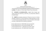 Carlos Córdoba fue excarcelado por el Superior Tribunal