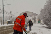 Continúan las tareas de despeje y limpieza por las nevadas