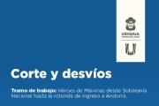Realizaron trabajos de fresado en héroes de Malvinas con desvíos de tránsito